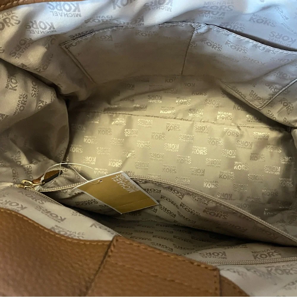 Michael Kors Tan and Cream Tote Bag